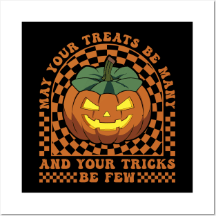 May Your Treats Be Many Spooky Pumpkin Halloween Posters and Art